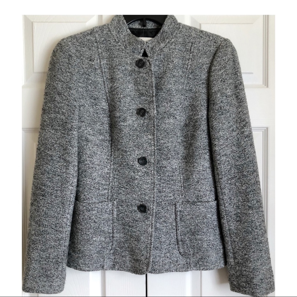 Talbots Gray Wool Blend Lined Jacket